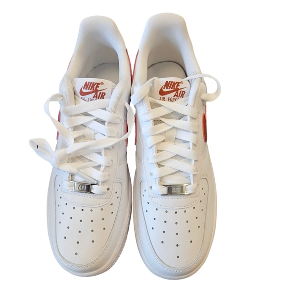 Nike Air Force 1 '07 Sneakers White Rust Orange NEW - Picture 6 of 9
